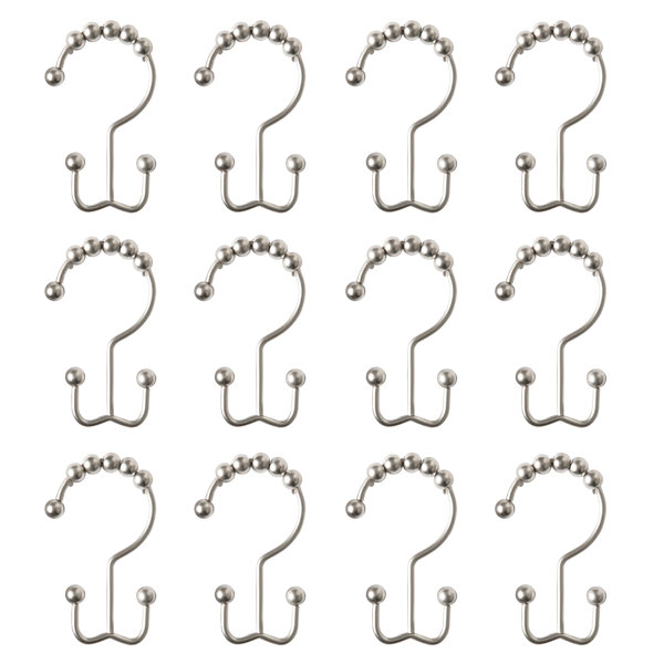 Zenna Home Luminex Double Ball Glide Shower Curtain Hooks & Reviews